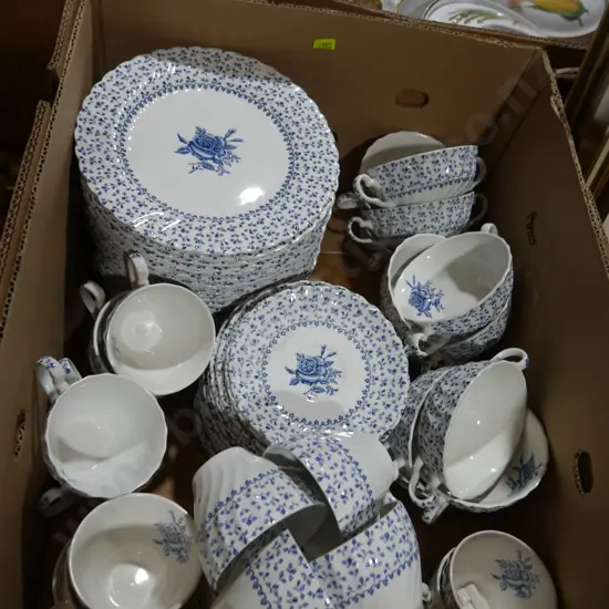 Blue and white china dinner ware