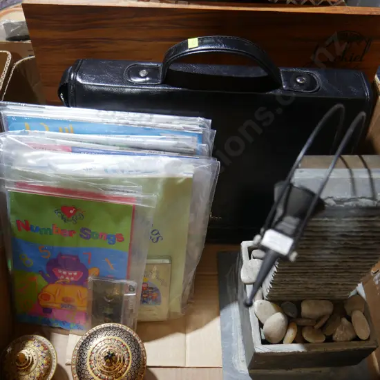 Children's books, chopping board etc