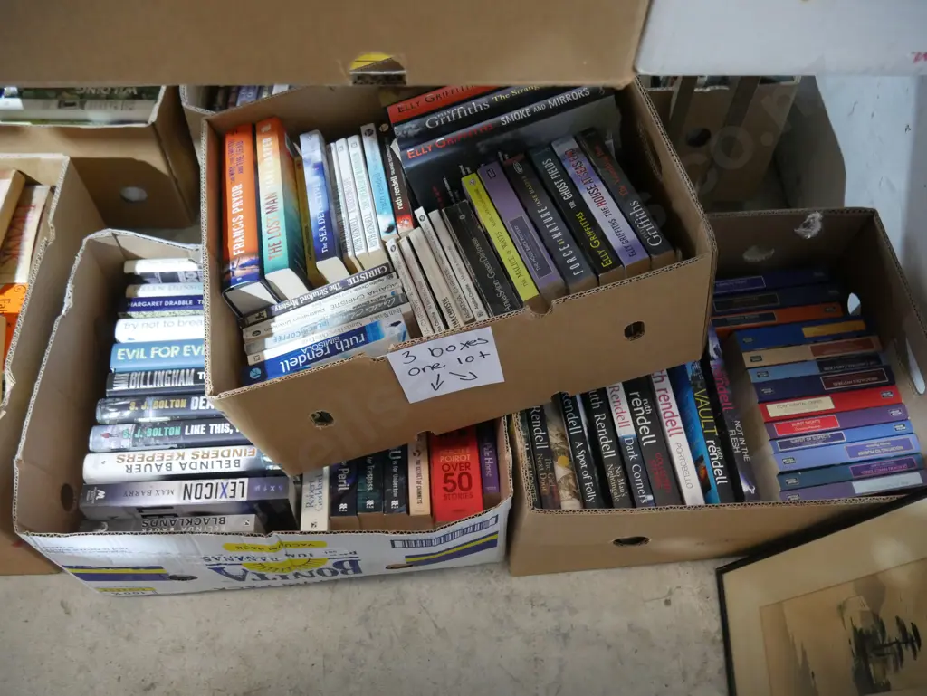 Three boxes of books Image 1++
