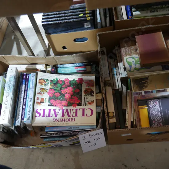 Two boxes of books