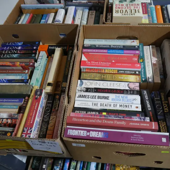 Two boxes of books