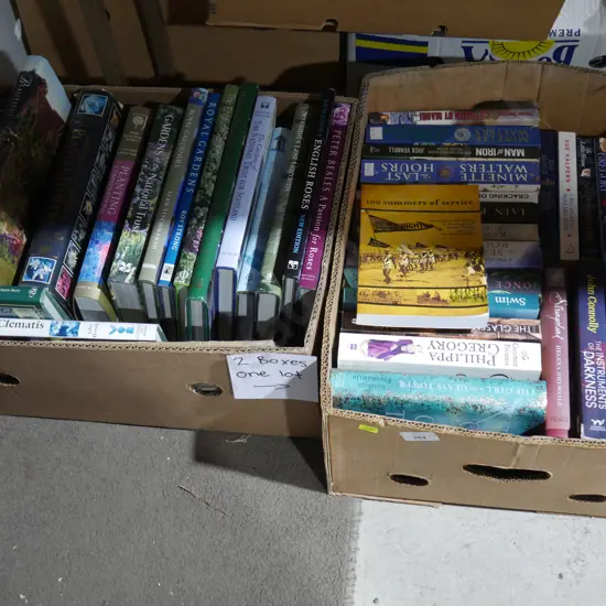 Two boxes of books