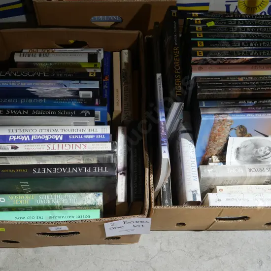 Two boxes of books