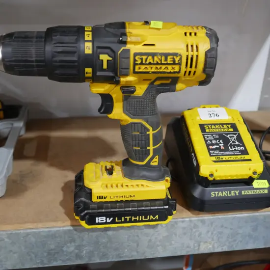 Stanley drill, 2 batteries and charger