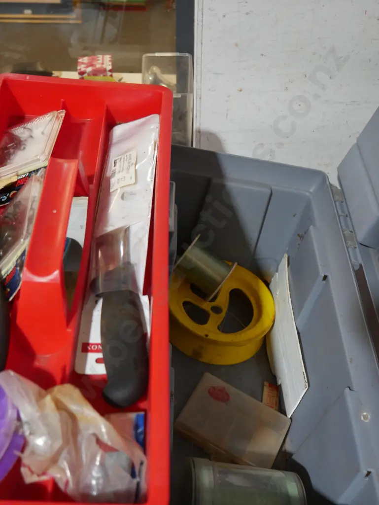 Fishing tackle box and contents Image 1++