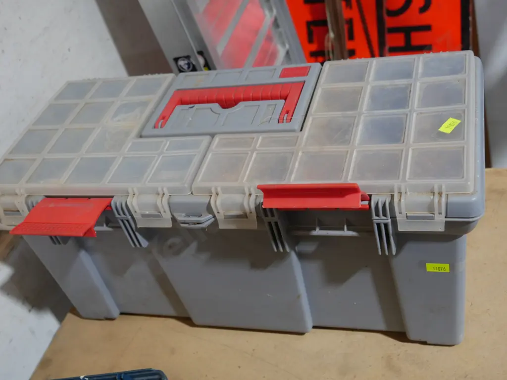 Fishing tackle box and contents Image 1++