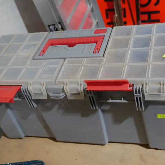 Fishing tackle box and contents