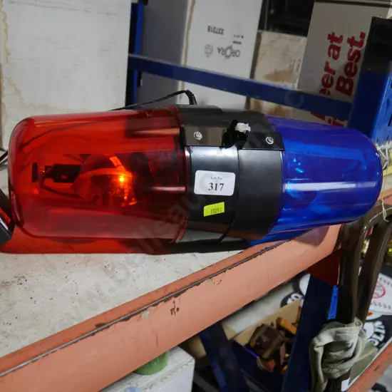 Red and blue flashing lights