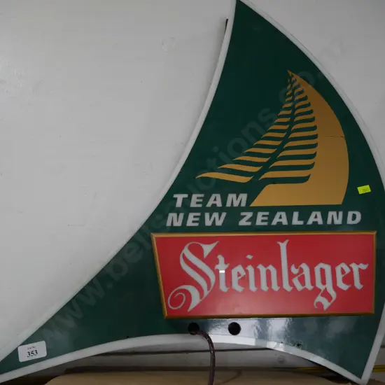 Steinlager team New Zealand illuminated sign