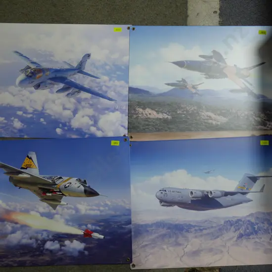 4 tin aircraft photographs