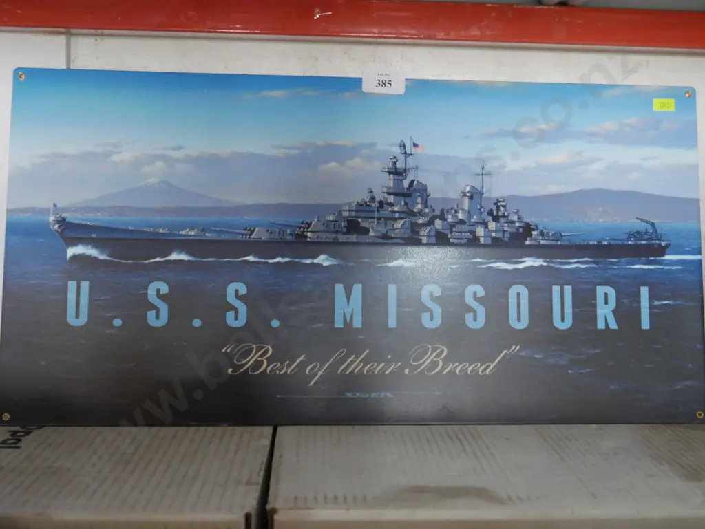 U.S.S Missouri tin poster Image 1++