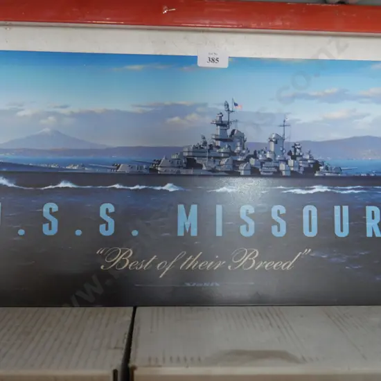 U.S.S Missouri tin poster