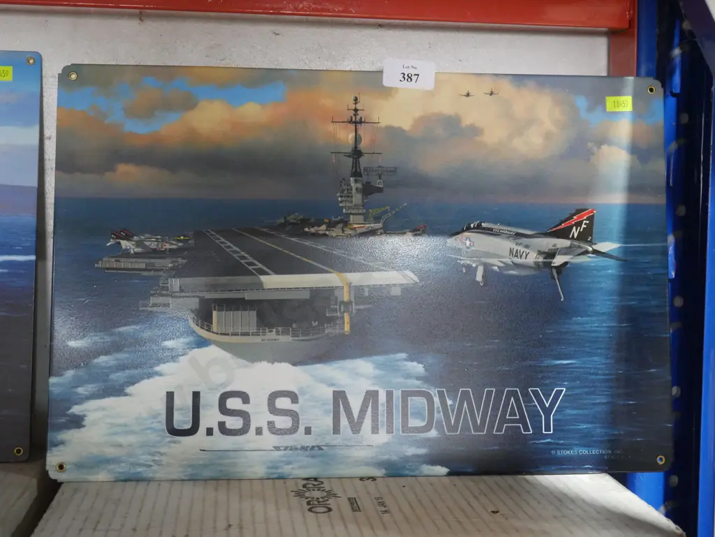 U.S.S Midway tin poster Image 1++