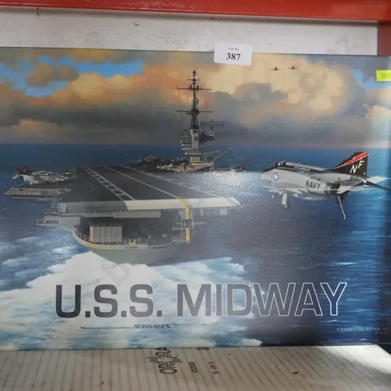 U.S.S Midway tin poster