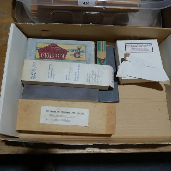 Assorted sharpening stones etc