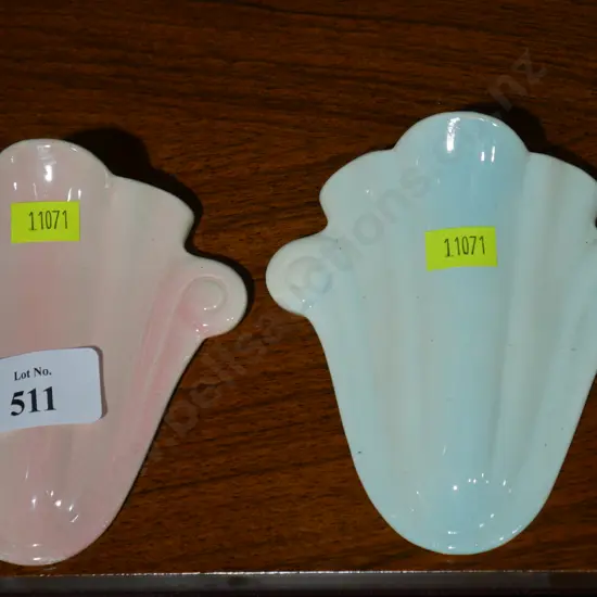 2 x Crown Lynn wall pocket no. 465