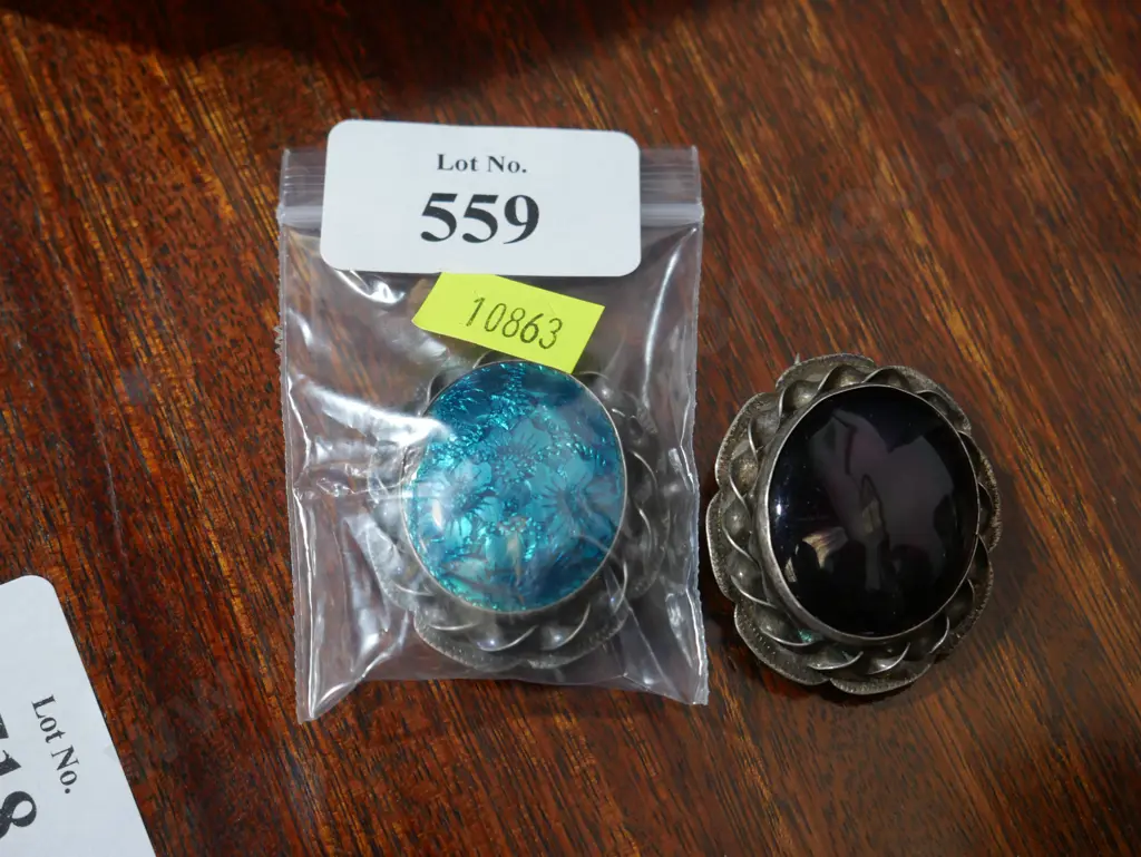 2 Sterling silver brooches Image 1++