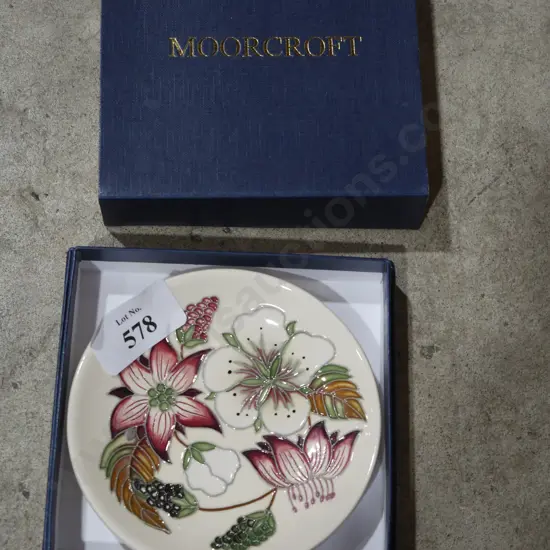 Moorcroft boxed dish