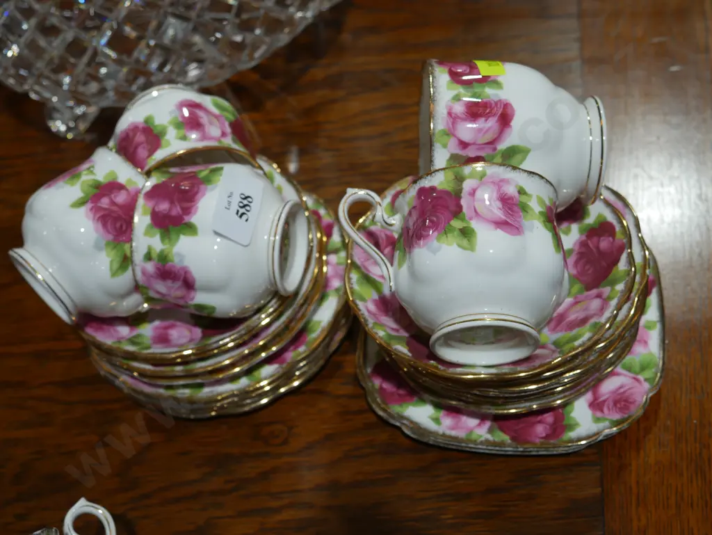 Old English rose cups and sauces Image 1++