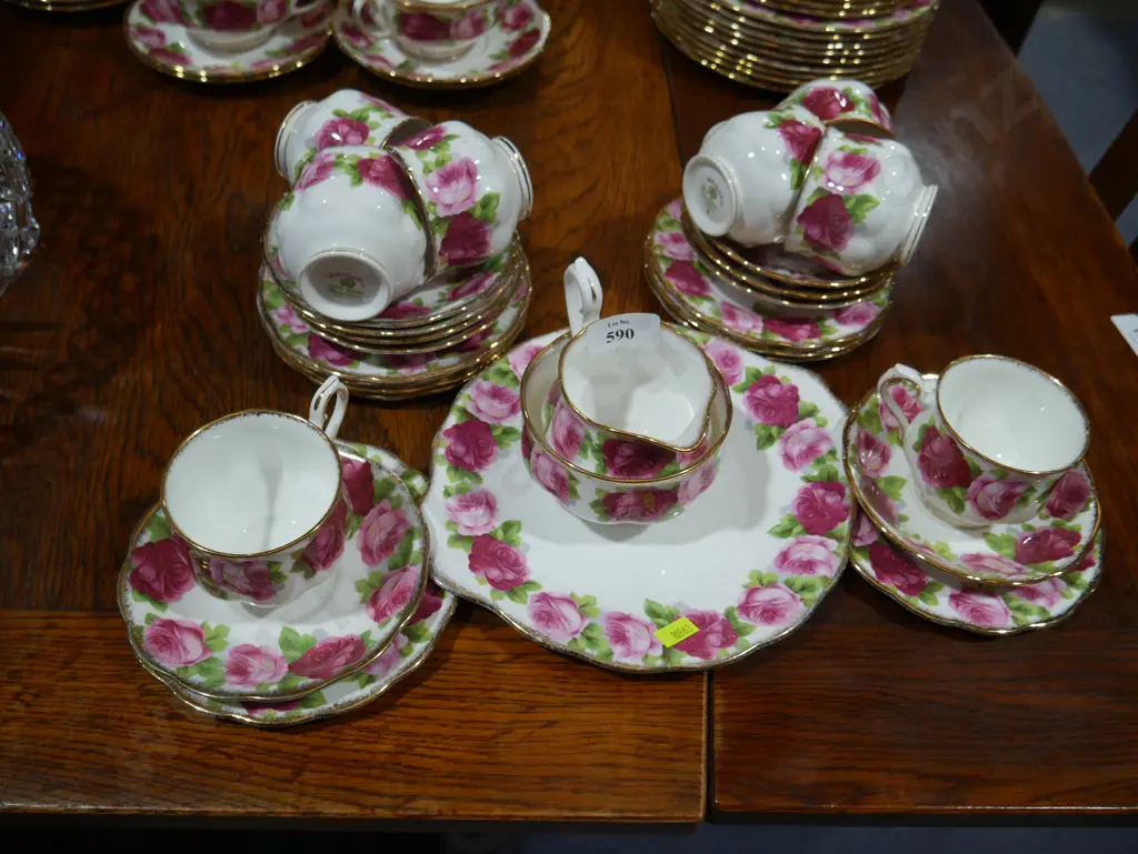 Old English rose tea set Image 1++