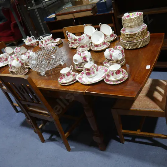 Dining table and four chairs
