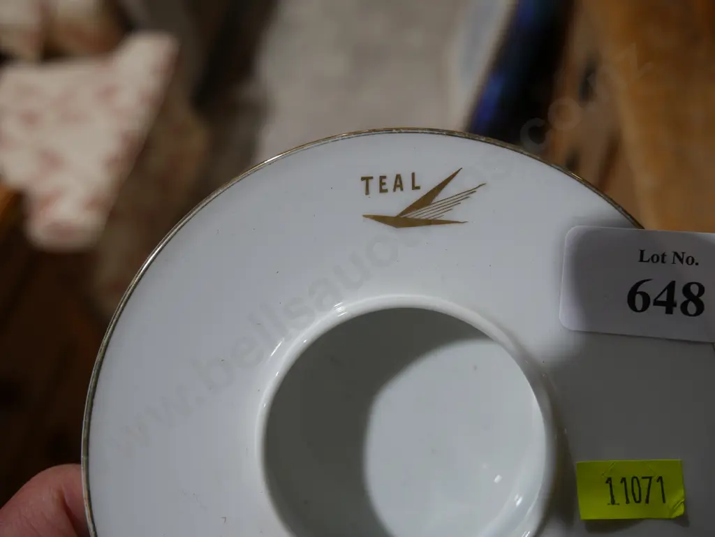 Noritake TEAL ashtray, and figurine Image 1++