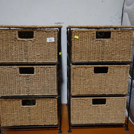 Pair of wicker drawers