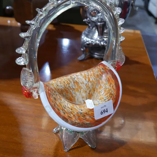 Art glass basket