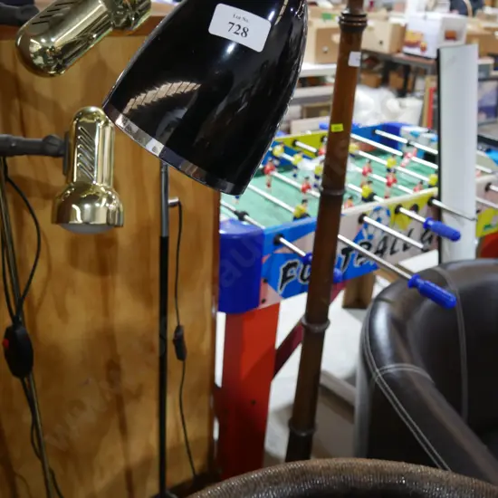 Black spotlight floor lamp