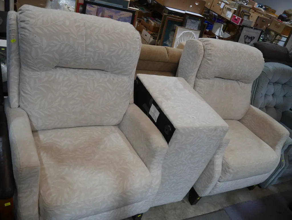Pair of Kovak armchairs and ottoman Image 1++