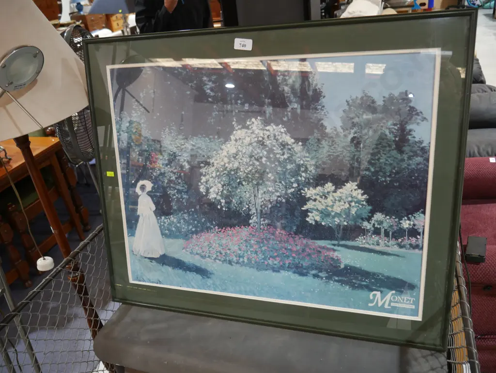 Monet lady in the garden print Image 1++