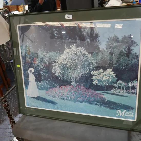 Monet lady in the garden print