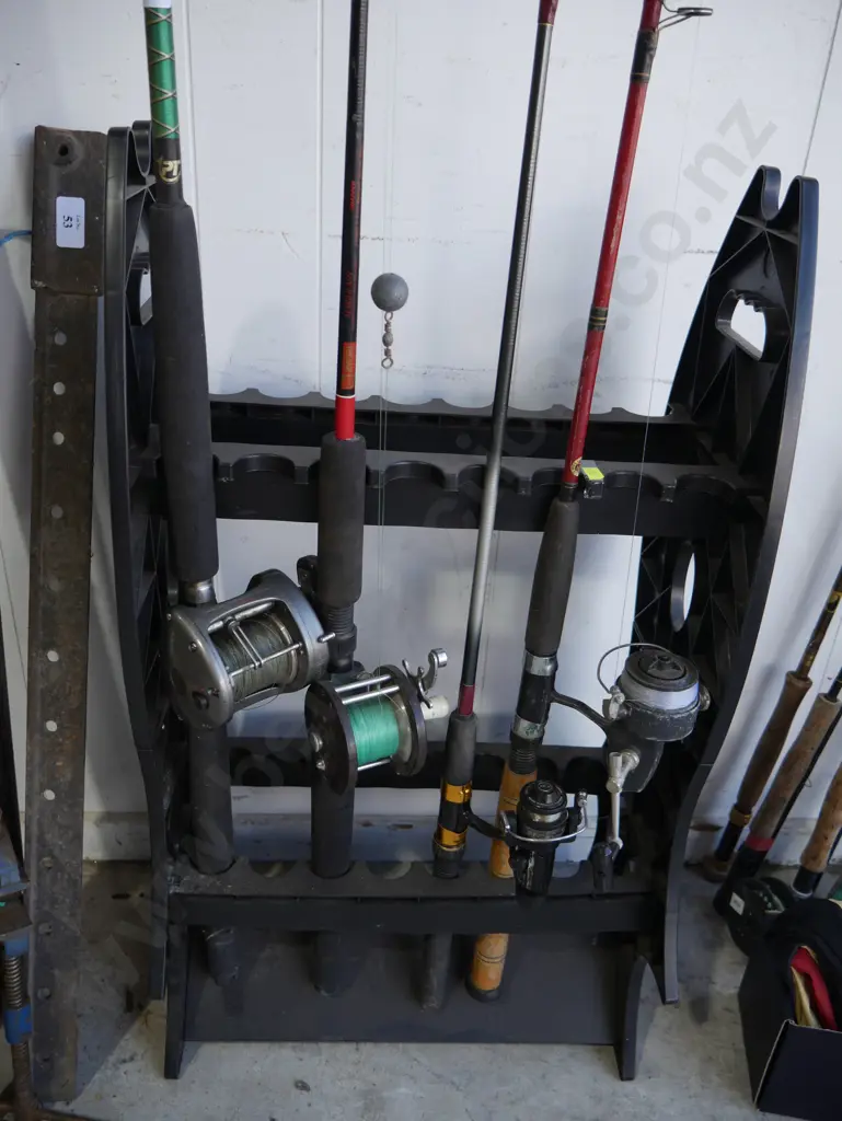 Fishing rod holder and fishing rods Image 1++