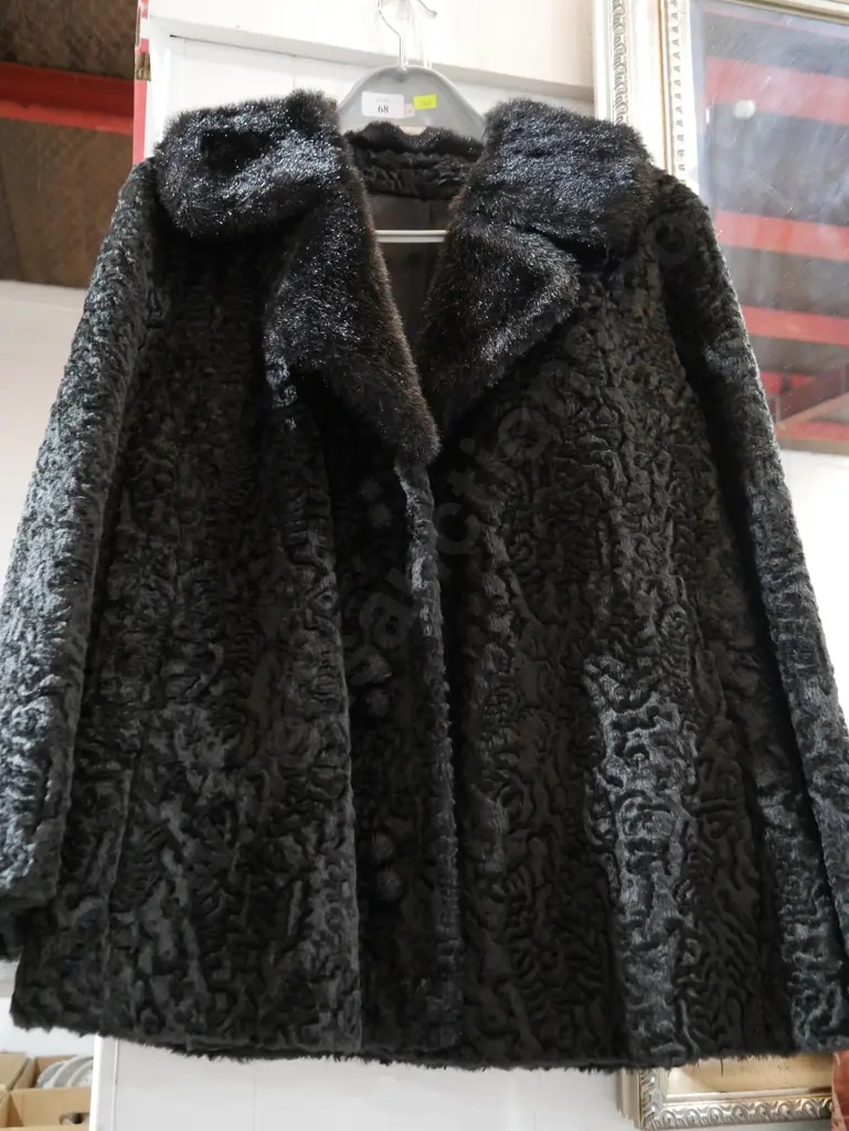 Black fur coat Image 1++