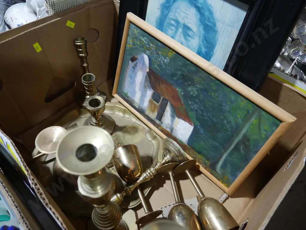 Brass candlesticks etc Image 1++