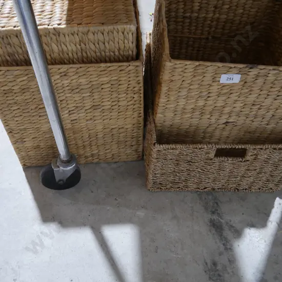 4 wooven baskets