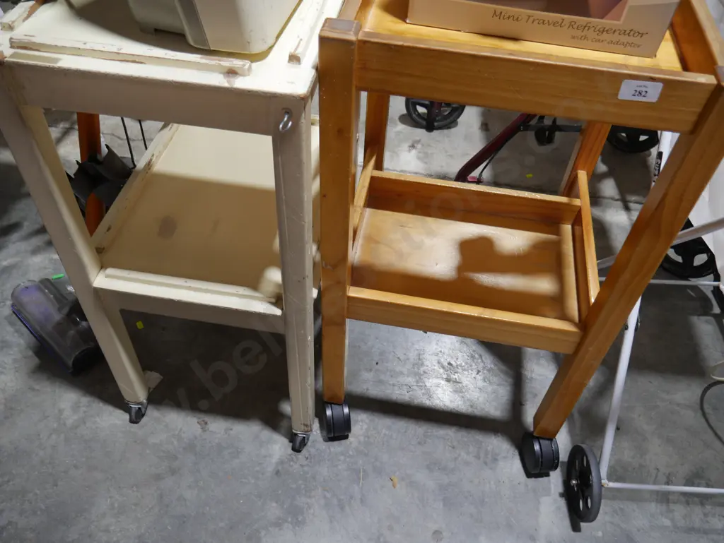 2 tier wooden trolleys Image 1++
