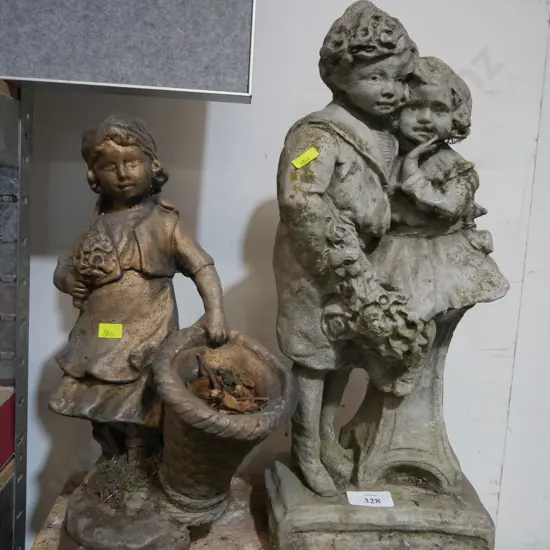 2 garden figures