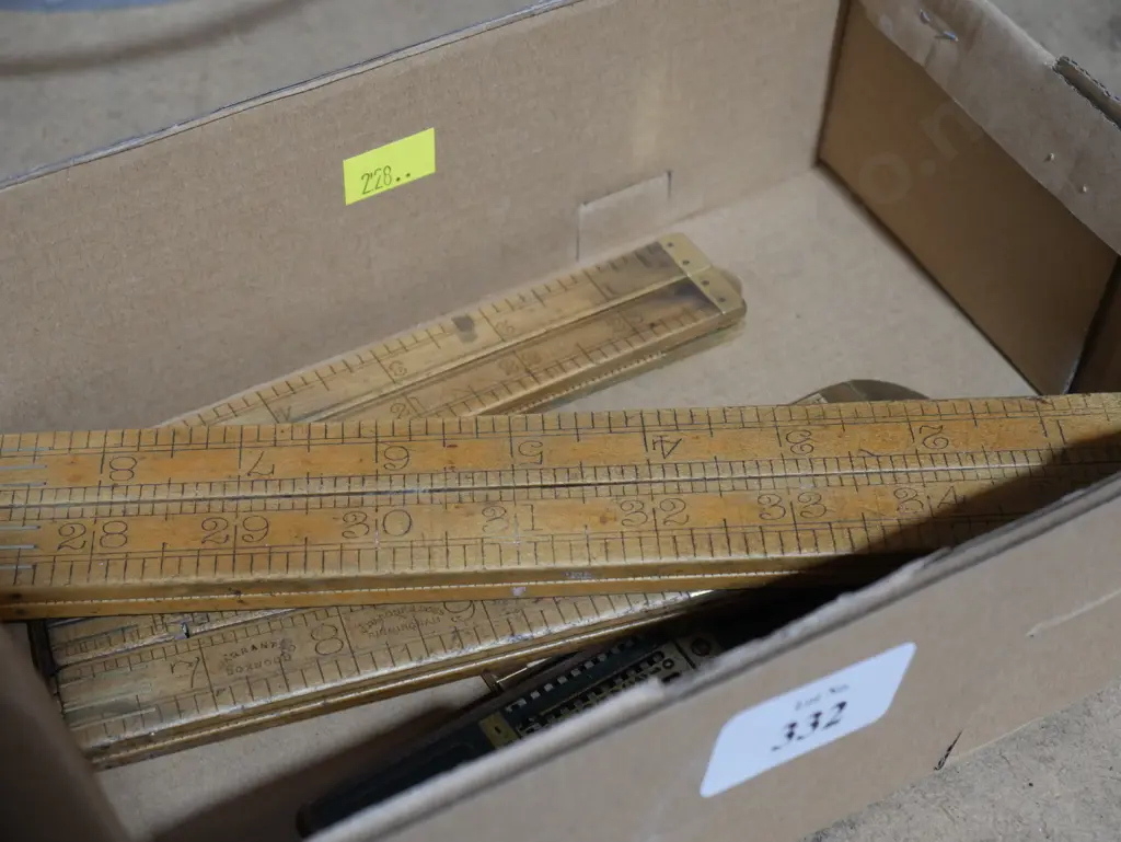 Box of workshop rulers Image 1++