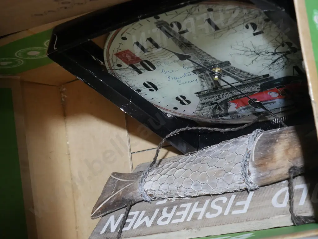 Clock and old fishermen sign Image 1++