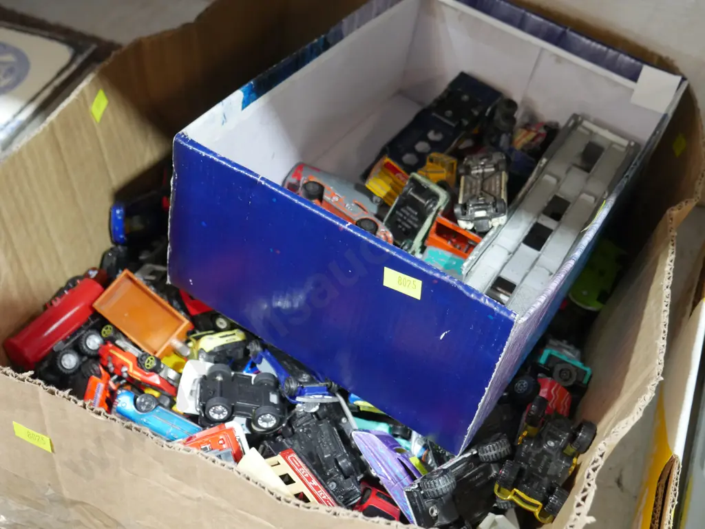 Box of toy cars etc Image 1++