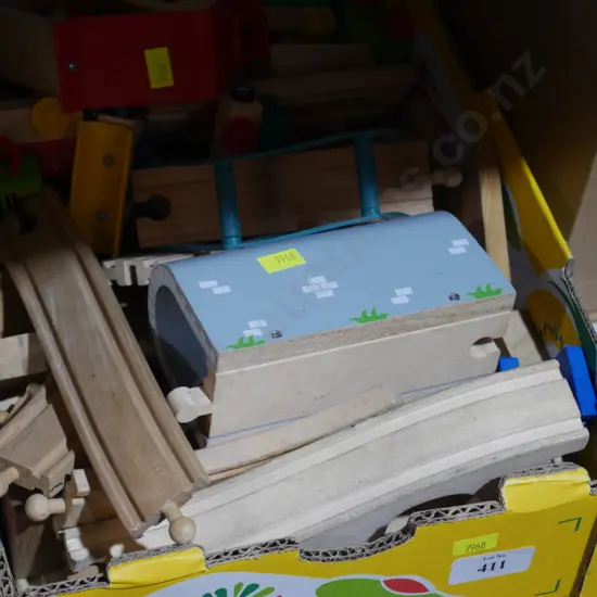 Wooden railway set
