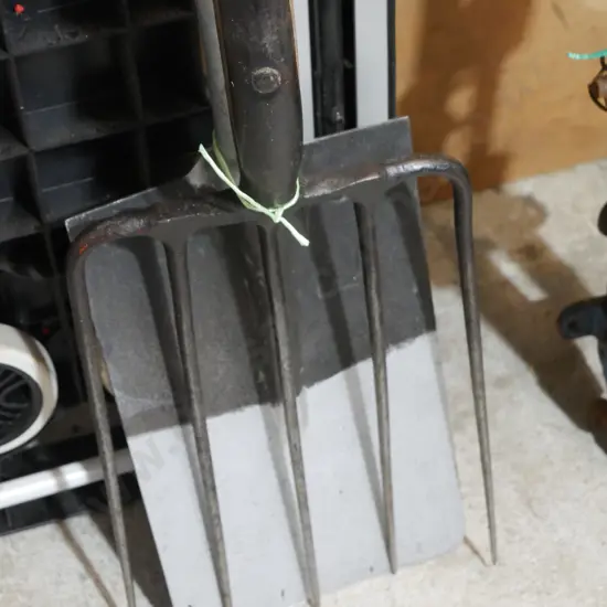 Garden fork and spade