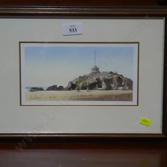 Watercolour cave rock