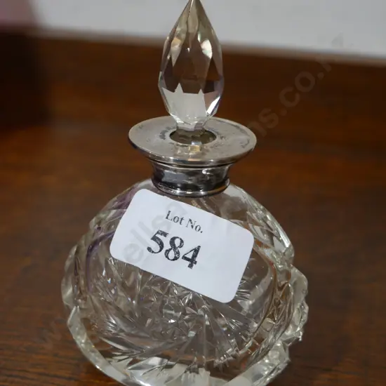 S/silver top scent bottle