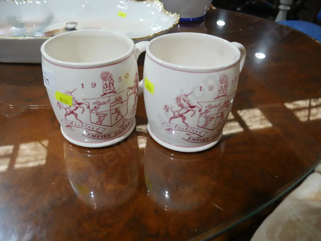 Pair Crown Lynn mugs Image 1++