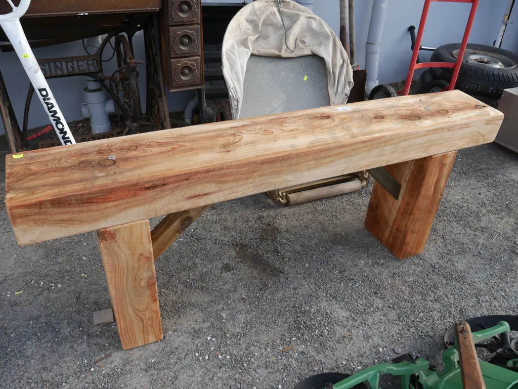 Solid wood bench seat Image 1++