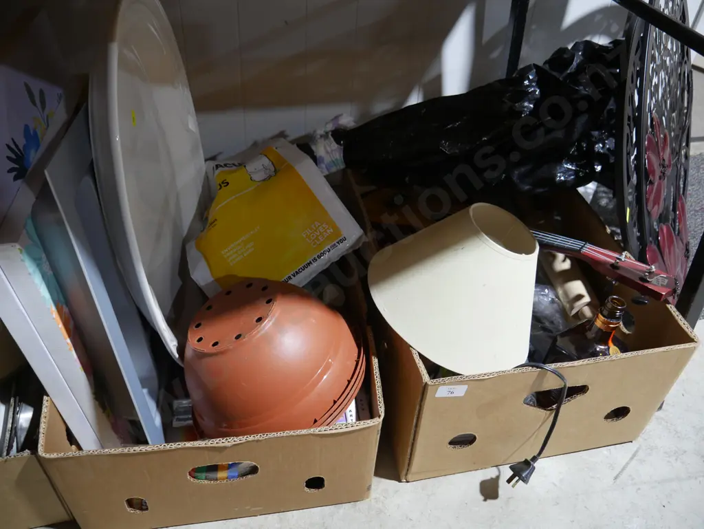 2 boxes, ukelele, kitchenware etc Image 1++