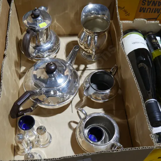 Plated tea set etc