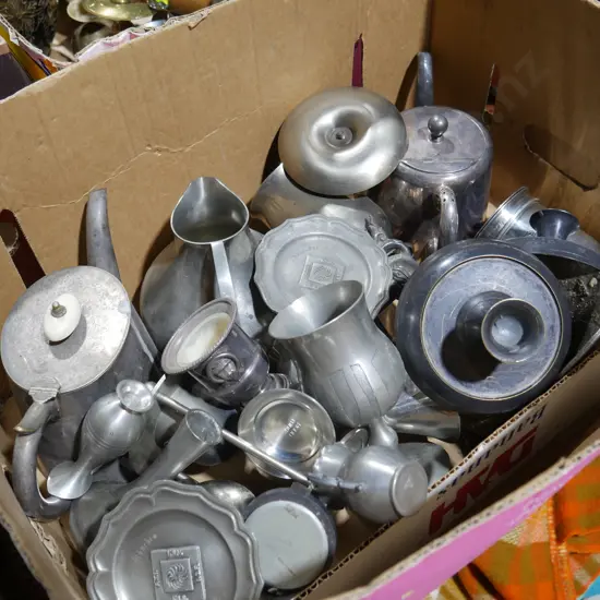 Pewter, plated ware